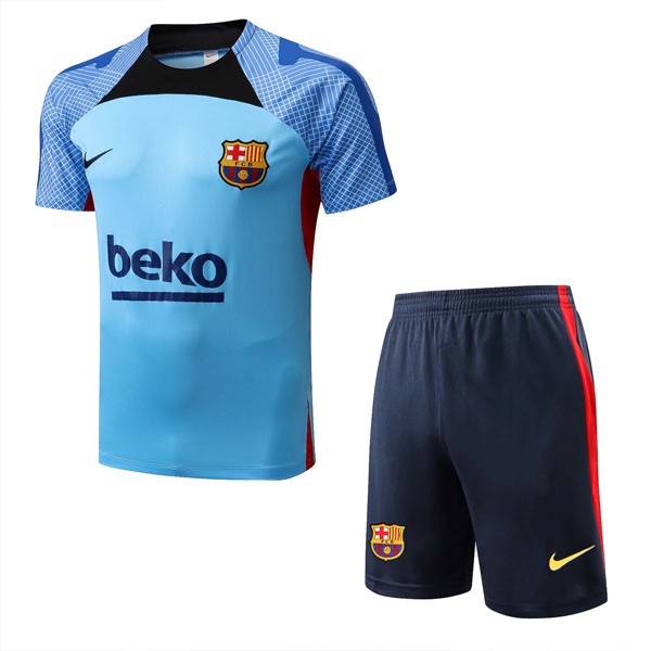 Trainingsshirt Barcelona Komplett-Set 2022-23 Blau